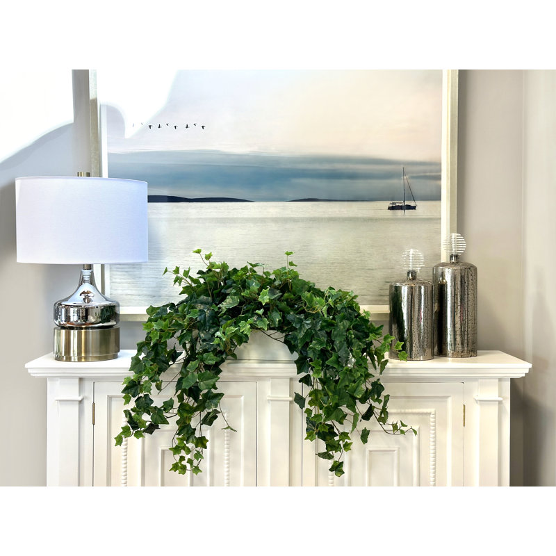 Nature's Elegance Faux Ivy Plant in Fiberstone Planter
