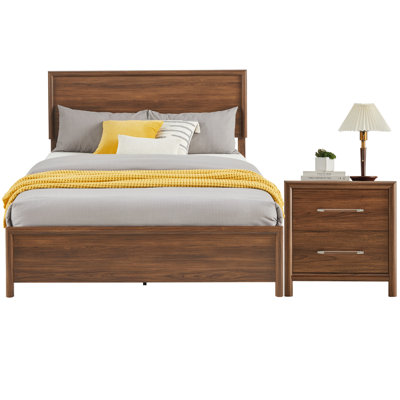 Queen Size Bed And Nightstand Set