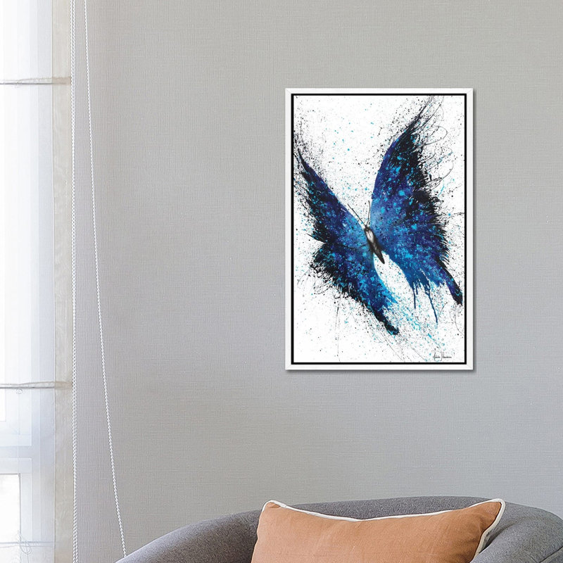 Tropical Wings by Ashvin Harrison - Print on Canvas, White Framed, 66.04 cm H x 45.72 cm W