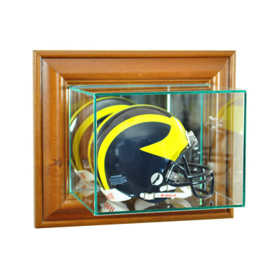Perfect Cases And Frames 12'' W 6'' D Football Glass Hat / Helmet Case