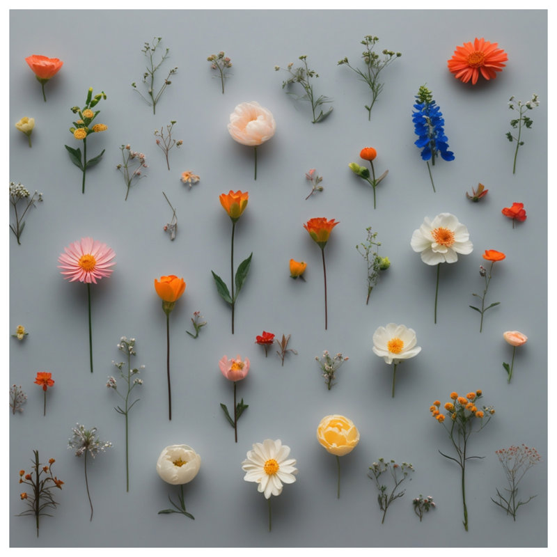 Assorted Wildflowers Arrangement Comforter, Twin Extra Long