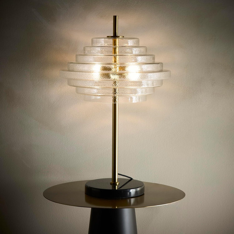 Azzo Table Lamp, Clear Glass