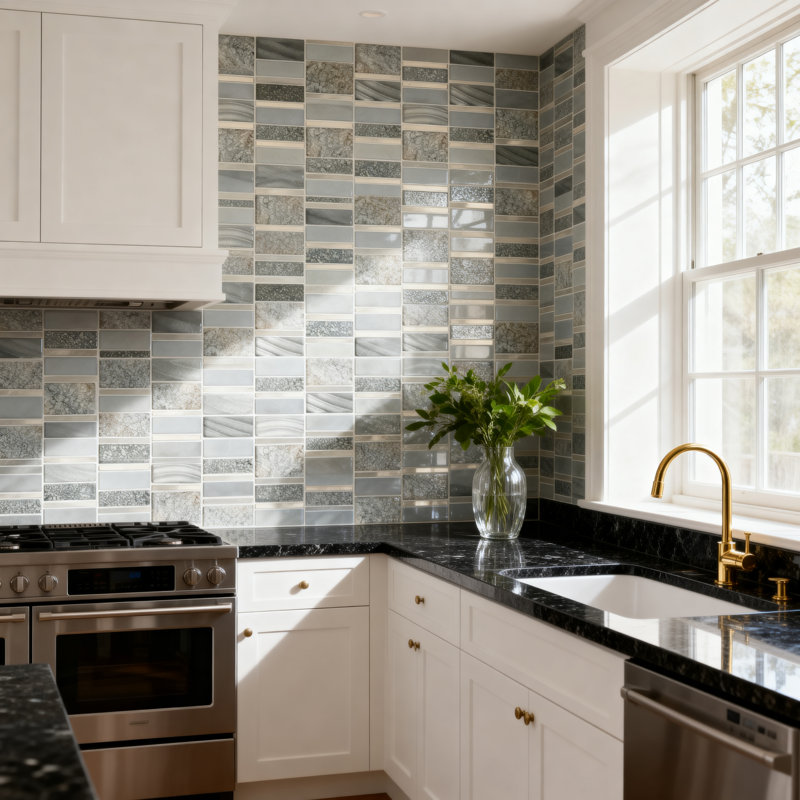 Carrelage mural mosaïque aléatoire 1 "x 3" Imperial