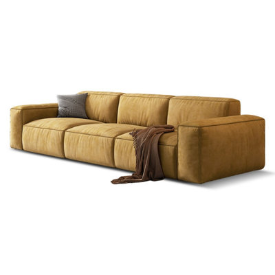 Canapé modulaire jaune en polyester