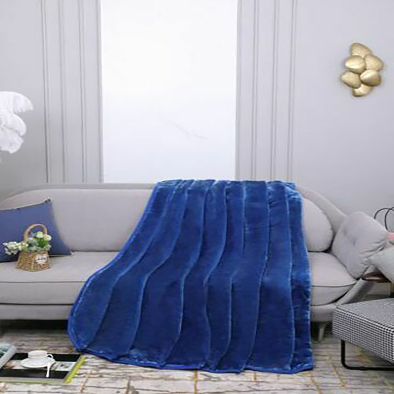 Erna Canora Grey Throw, W150 x L200cm, Blue