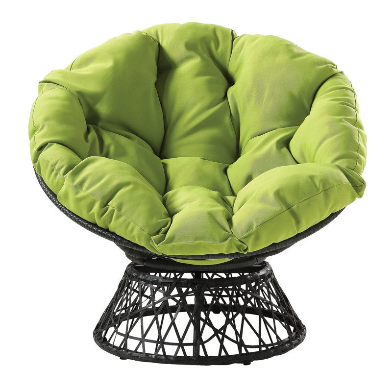 Home Furnishings Chair with 360-Degree Swivel, Black, Green