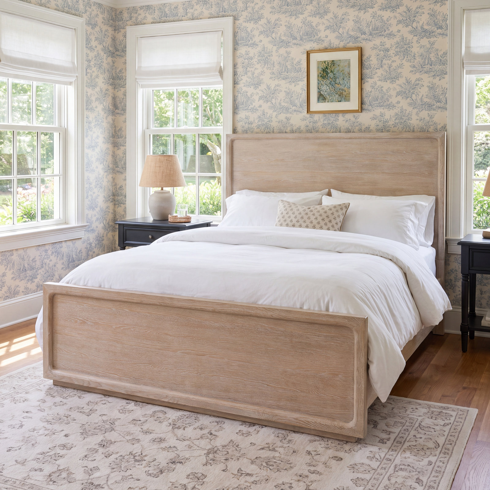 Modern Desert Oak Bed, Queen