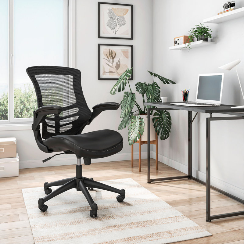 Chaise de bureau à dossier moyen en filet avec accoudoirs réglables Techni Mobile