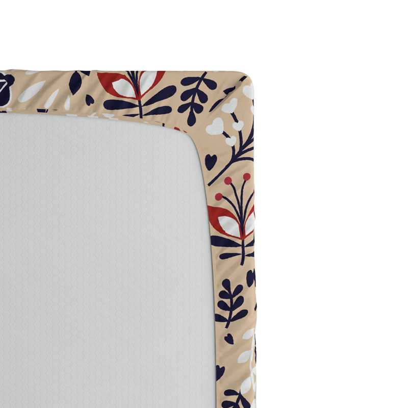 Microfiber Floral Fitted Sheet, Queen Fitted Sheet