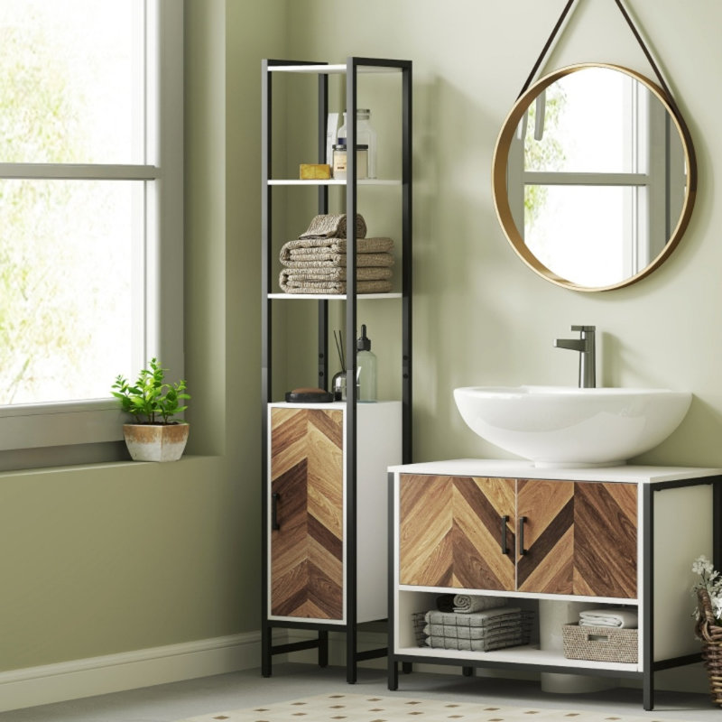 Engineered Wood Freestanding Bathroom Cabinet