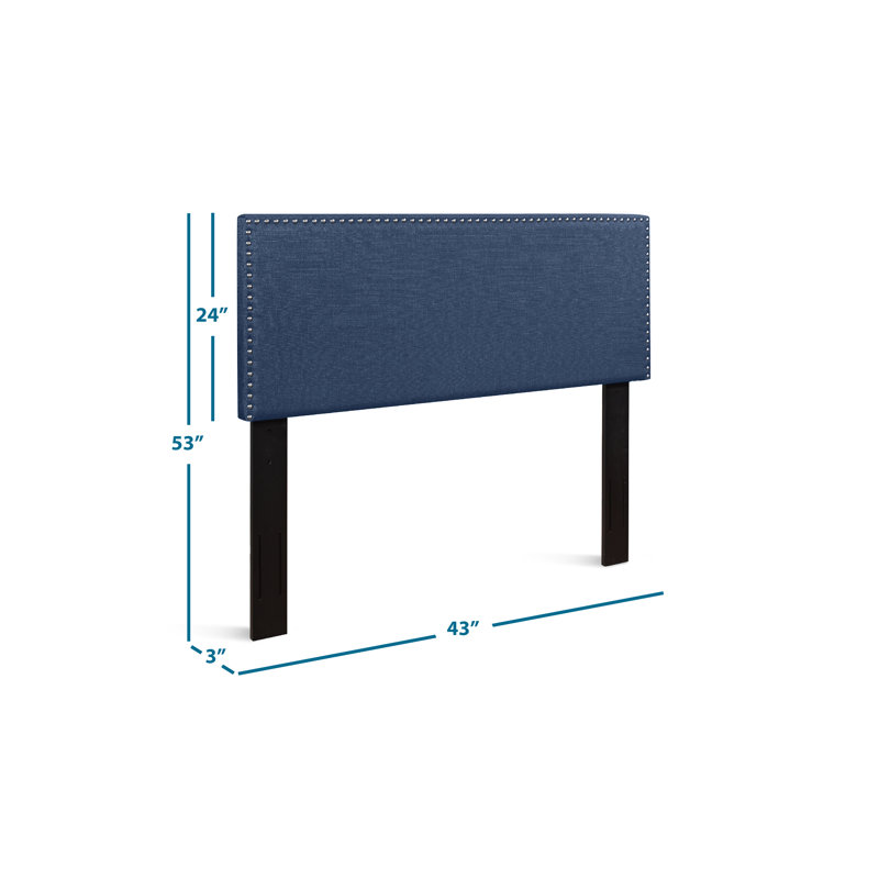 Wauconda Upholstered Headboard, Blue, Twin