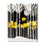 Abstrait plume de forêt jaune, minimalisme III - paysage, arbres, horloges murales-327498869