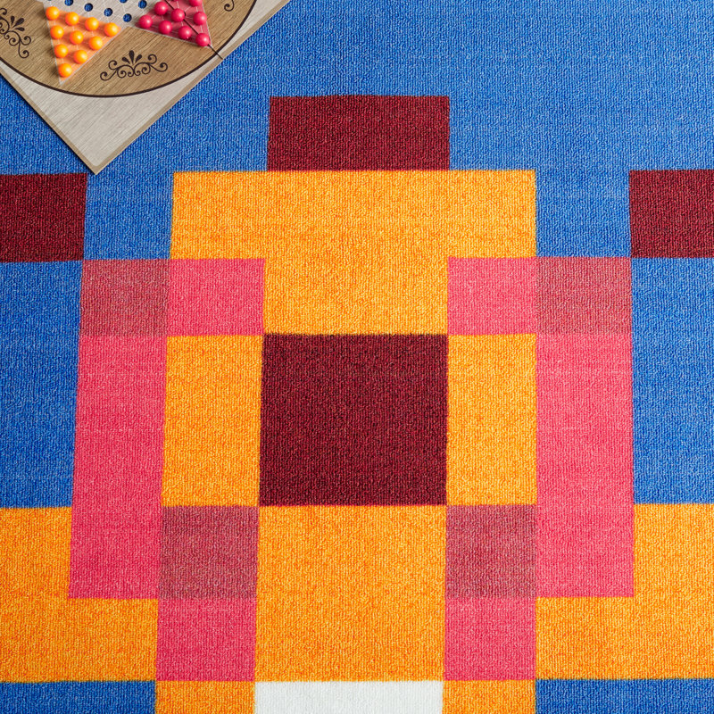 Edrie Performance Machine Washable Geometric Rug, Rectangle 5' x 7'