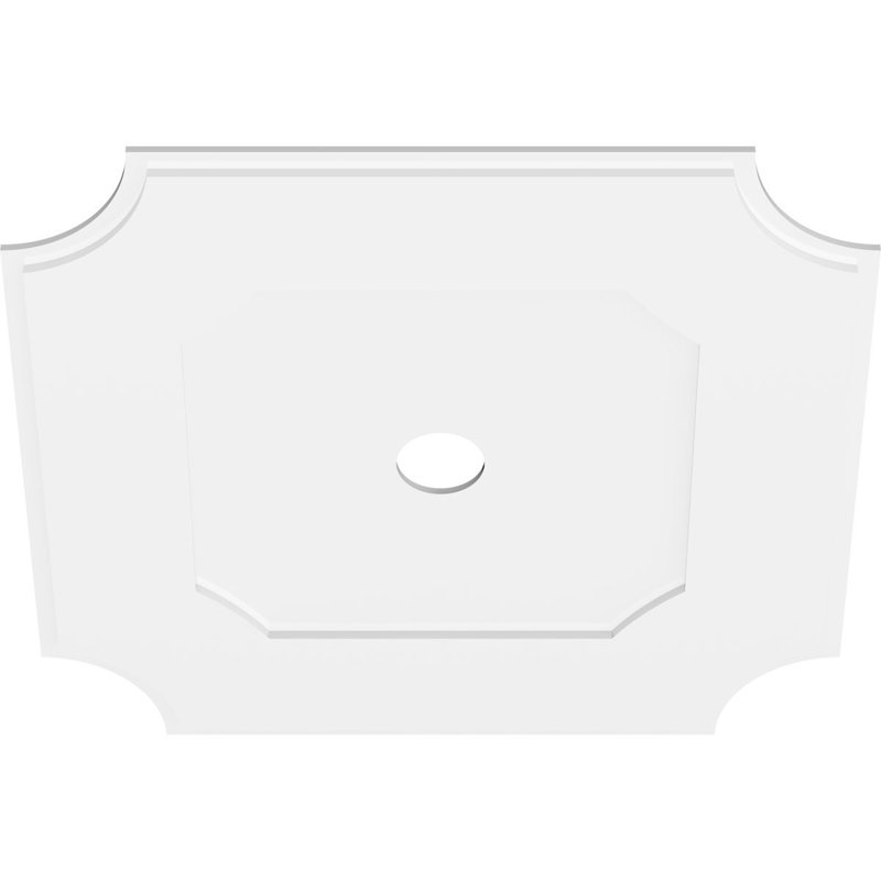 Médaillon de plafond en PVC de qualité architecturale Hoover, H 1 po x l 38 po x P 38 po