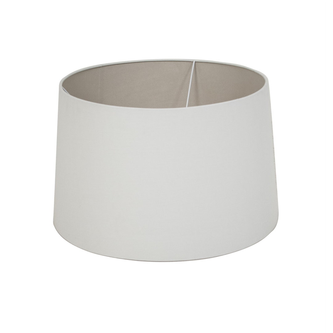 30cm H Linen Drum Lamp Shade ( Screw On ) in Gray