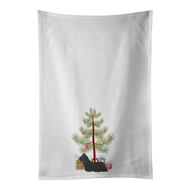 Ensemble de 2 essuie-tout Christmas Tree, Skye terrier