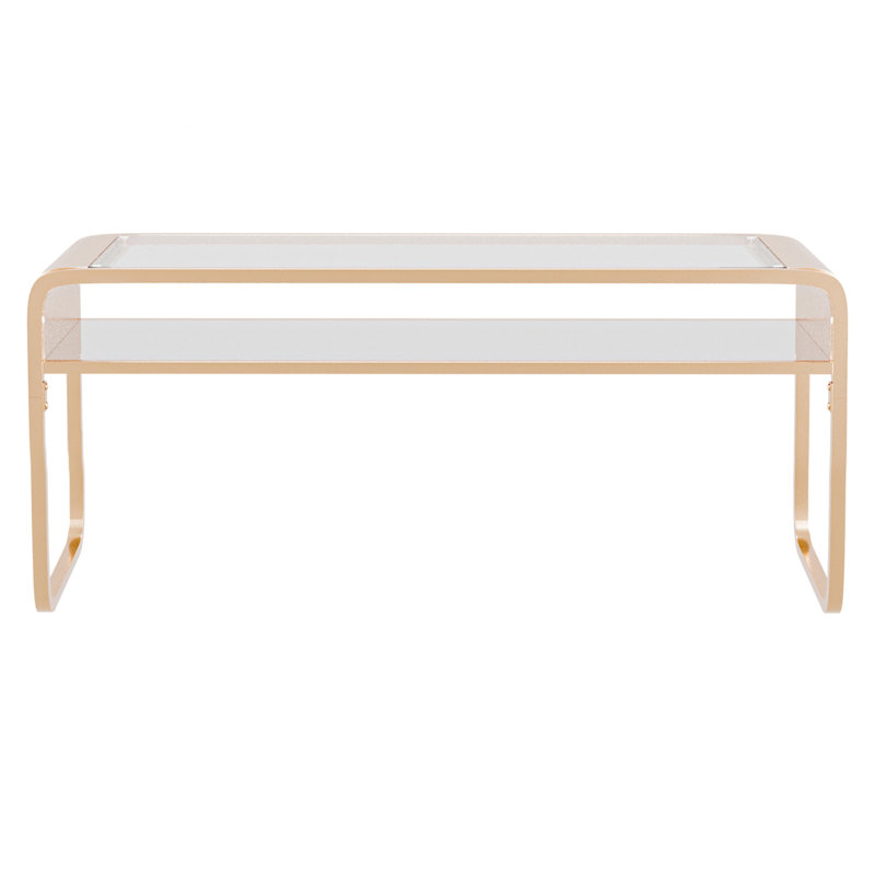 Table basse avec rangement Camareon, Doré
