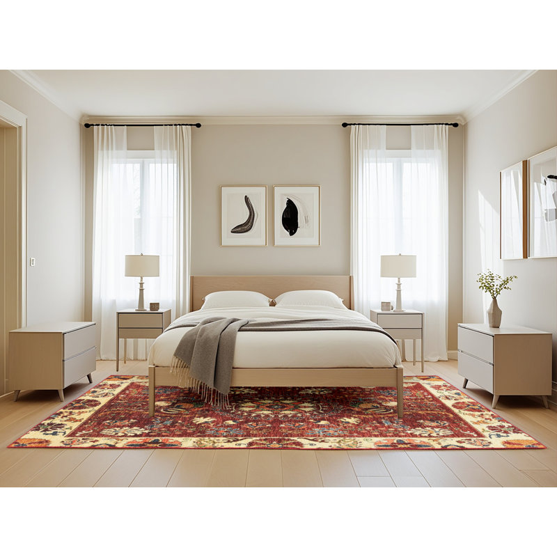Tapis abstrait moderne 3377, Rectangle de 5 pi x 8 pi