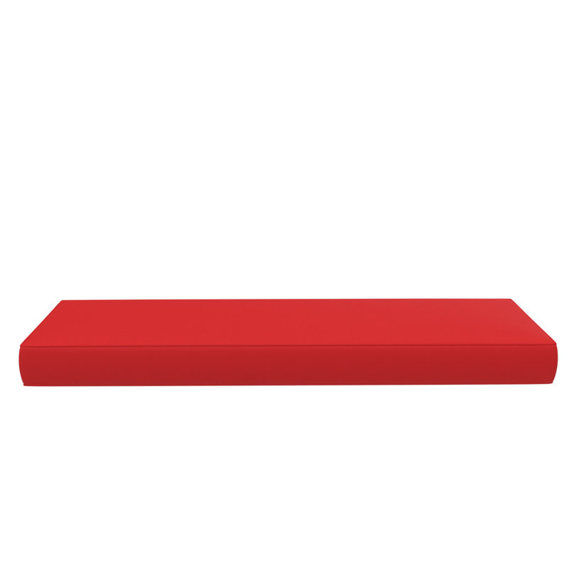 Sunbrella Bench Seat Cushion, Canvas Jockey Red
