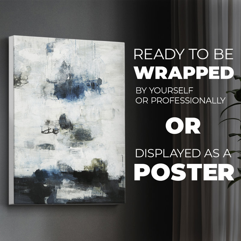 Noir et bleu - Impression sur toile seulement - NON-CADRE