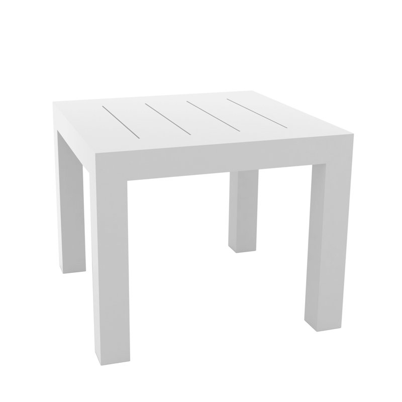 Jut Plastic/Resin Dining Table, White, 180x90x75