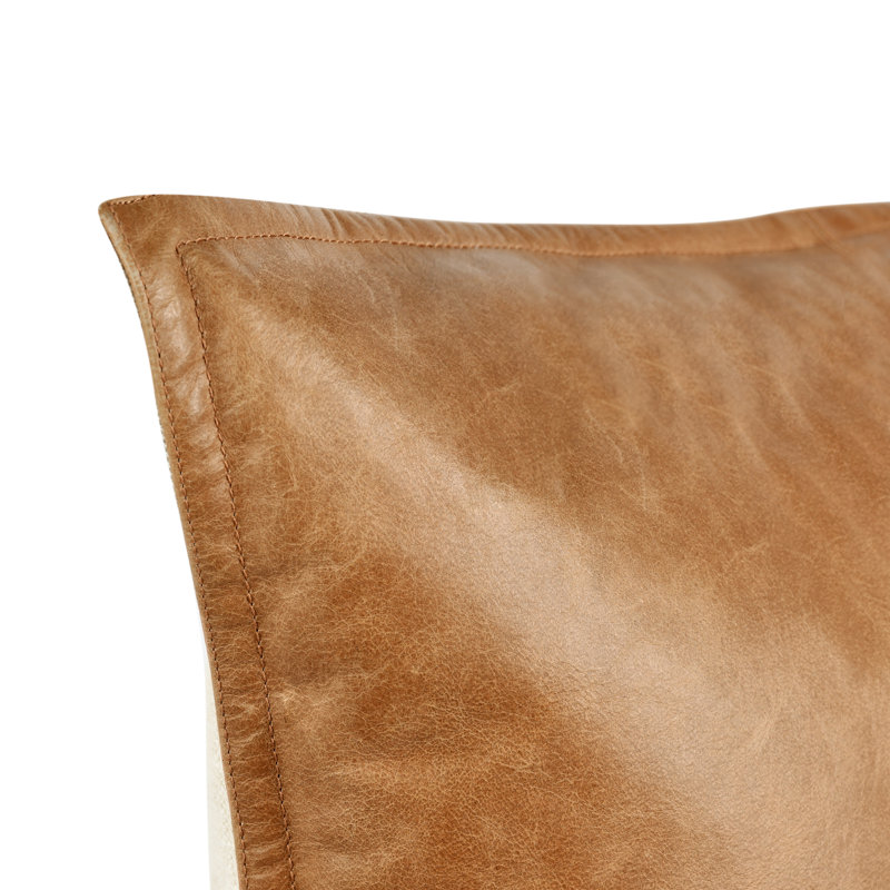 Cutler Reversible Throw Pillow, Square 22", Chestnut Brown