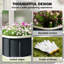 Outsunny Galvanised Raised Garden Bed with Gloves-1026510949