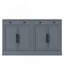 Garde-manger autoportant moderne, rangement pour nourriture buffet, armoire à café avec tiroir, 2 tablettes réglables et 2 tablettes de porte pour la salle à manger, cuisine, ensemble de 2, gris