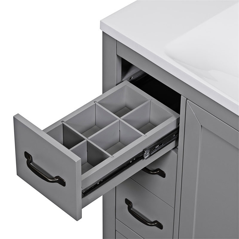 35.50'' Single Bathroom Vanity Base Only, Gray