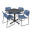 Nicklas square break room table, 4 Zeng stacking chairs-32668296-32668294