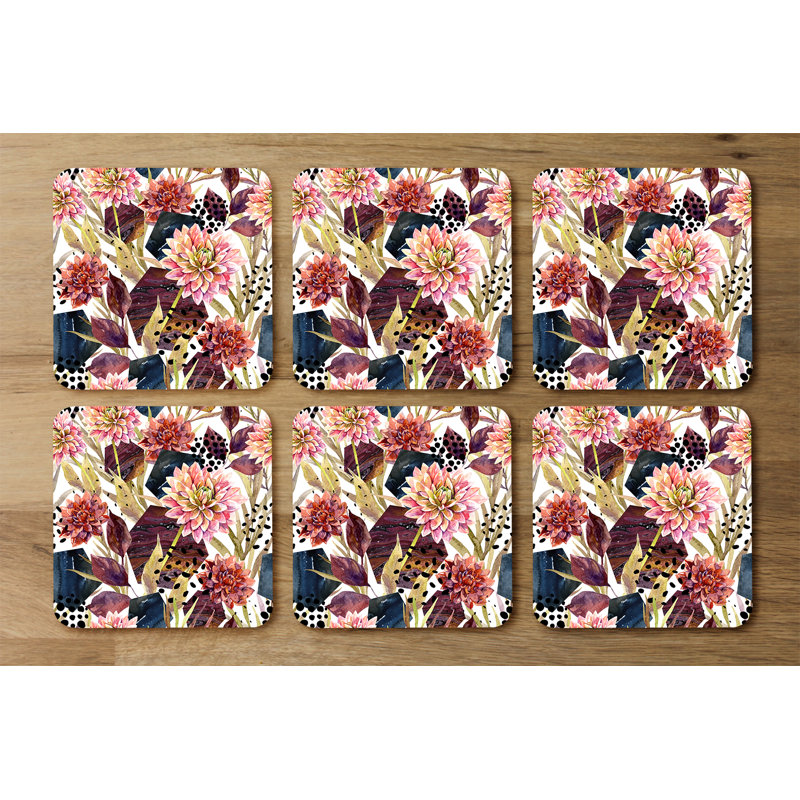 Square 6 Piece Coaster Set