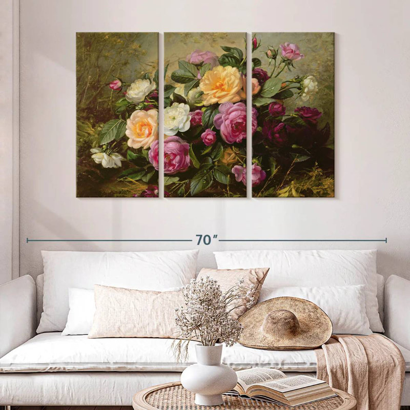 Roses à part entière, H 32 po x l 50 po