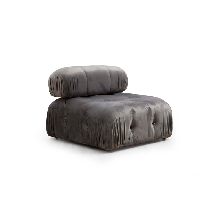 Elegant 3-Seat Sofa, Grey Fabric, 114.2 x 37.4 x 29.5 inches | Beech Wood & Chipboard Frame, 100% Polyester, 28 DNS Foam for Comfort | Detachable Back & Arm, Stylish Scandinavian Design for Modern Living Spaces