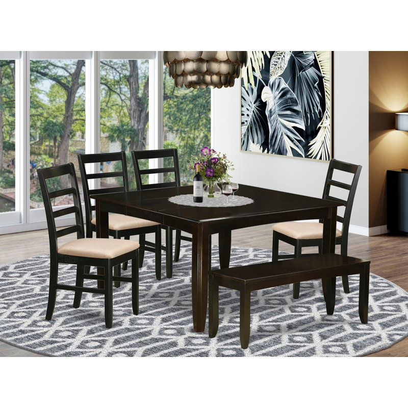 Banc de salle à manger Parfait avec siège en bois, 132 x 38 x 43 cm, cappuccino, Cappuccino