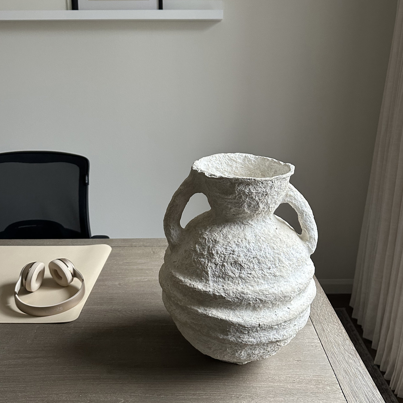 Handmade Table Vase, Beige