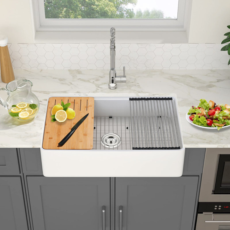 30'' L Single Bowl Fireclay Kitchen Sink
