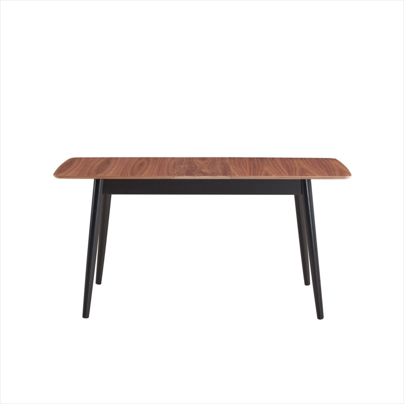 Table de salle à manger pliante, combinant un poids de 28,1 kg avec des détails en bois massif et une forme rectangulaire.