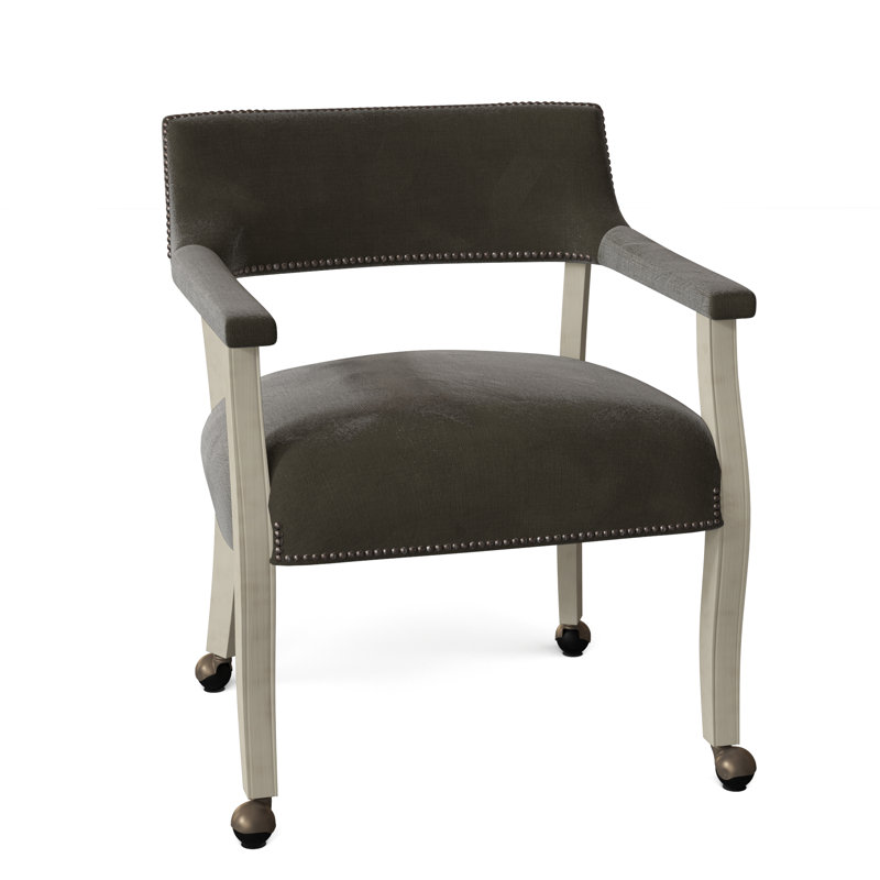 Fauteuil Thayer, Nickel, Loden 9953, Tabac