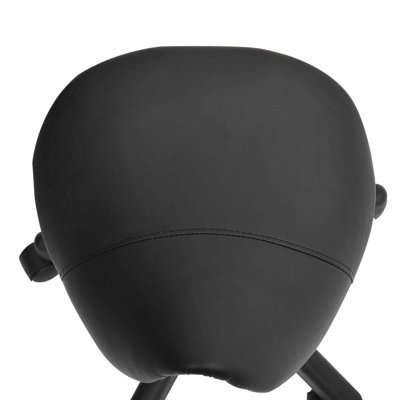 Black Rolling Saddle Stool, Adjustable Height, Ergonomic Faux Leather For Professional Settings In Spa, Salon, Massage, Office Stool With Seat, Enjoyable Sessions Office,