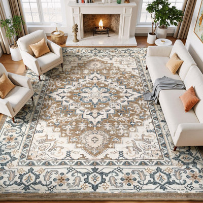 Tapis brun délavé Eleana