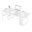 78.74" Wood colour+Black Rectangular Solid Wood+Iron desks-108206110