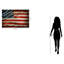 Art mural en verre trempé sans cadre Rustic Flag - 60 po x 40 po-307817107
