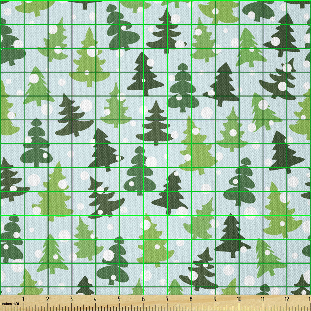 Curren Silhouettes Fir Trees and Pines Multi-Purpose Fabric