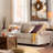 Arria Hand Woven Jute/Cotton Geometric Rug in Natural-332706175