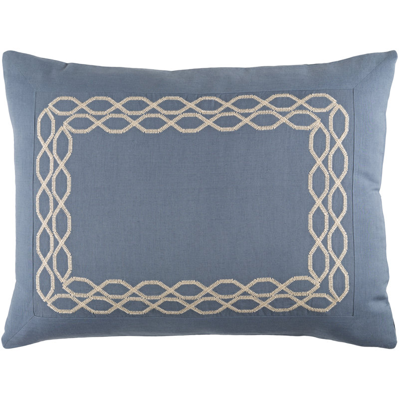 Afia Cotton Blend Geometric Sham Set, Euro, Lavender/White