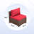 Babak Rattan Sectional Conversation Sets With Fire Pit Table, Coffee Table-1893740866-1935363733