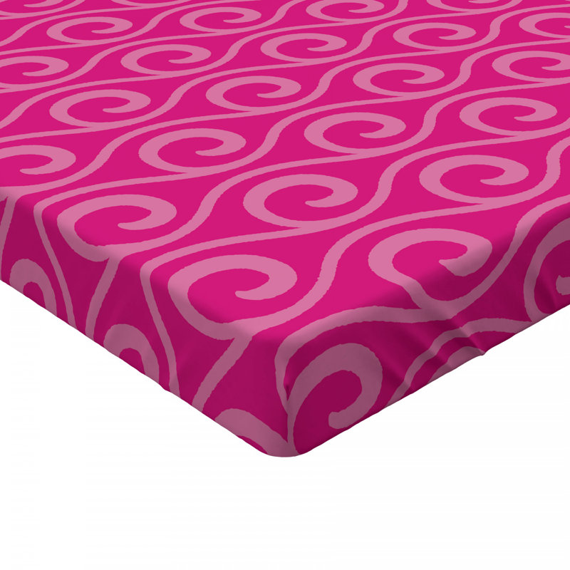 Microfiber Fitted Sheet, Twin XL Fitted Sheet, Pink, Abstract