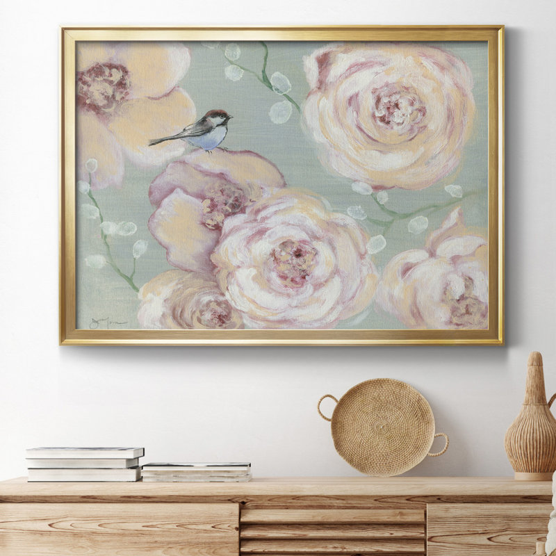 «Blush Melody», reproduction d'art encadrée, H 22,5 po x l 30,5 po x P 1,5 po, Toile avec cadre doré