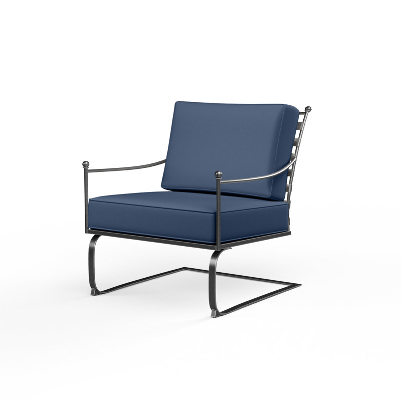 Lucier Patio Chair with Sunbrella Cushions, Spectrum Indigo Sunbrella®