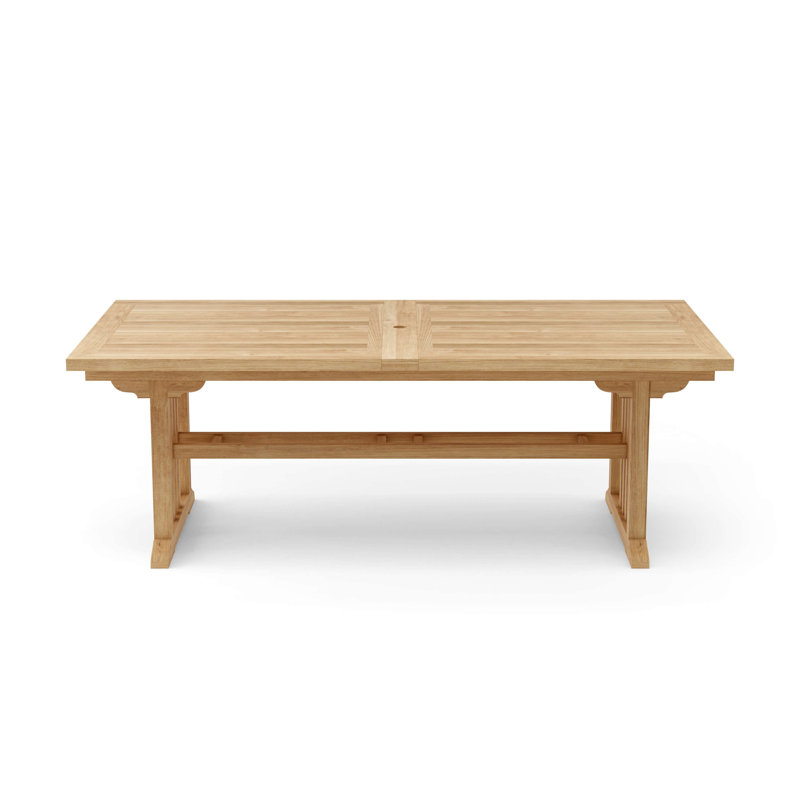 Sahara Outdoor Teak Dining Table, 80" - 126" L